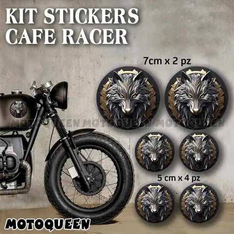 Motorcycle Tank Pad Windshield Helmet Wolves Wolf Decals Kit Stickers for Retro Car Honda Kawasaki Suzuki Harley Rider Biker