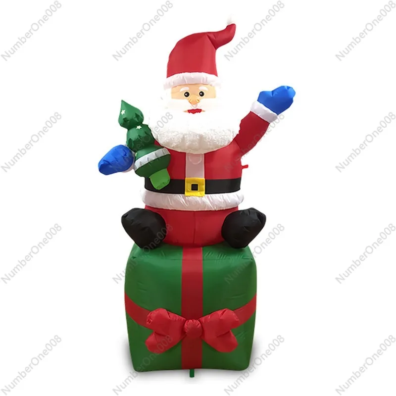 Inflatable Santa Claus 1.8 Meters Hand-held Christmas Tree Air Mold Decoration