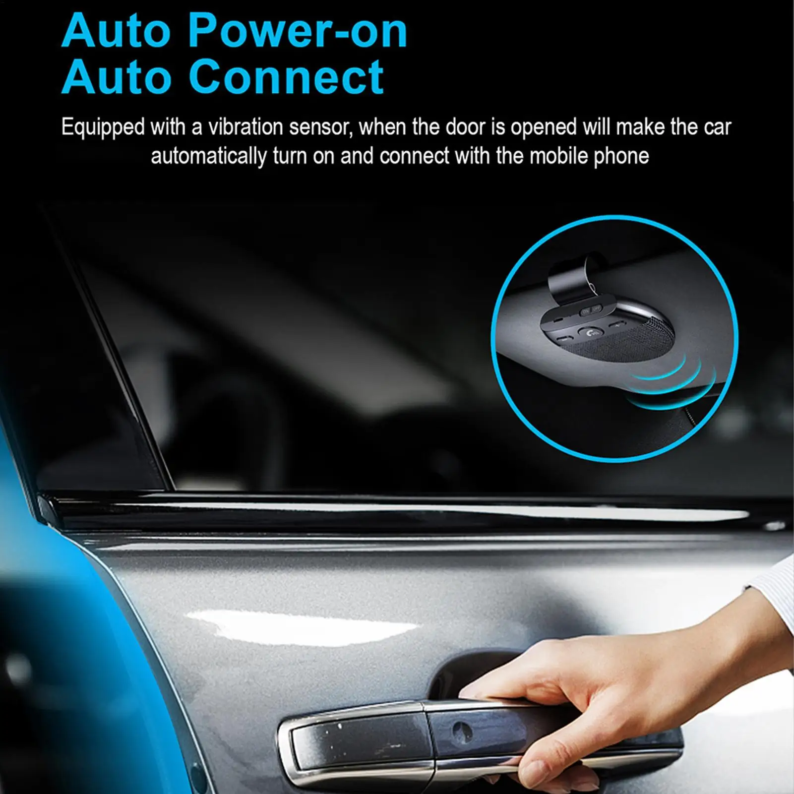 Wireless Car Speakers Car Wireless Radio Hands-Free Vehicle Speaker for Outdoor Travel Camping Daily Driving Commuting Truck