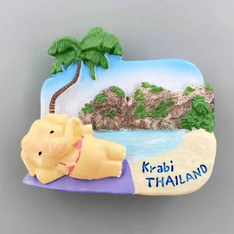 تايلاند الهدايا التذكارية فوكيت ملصقات الثلاجة الهدايا التذكارية السفر Similan Bangkok Chiang Mai Krabi مغناطيس الثلاجة هدايا الزفاف #5