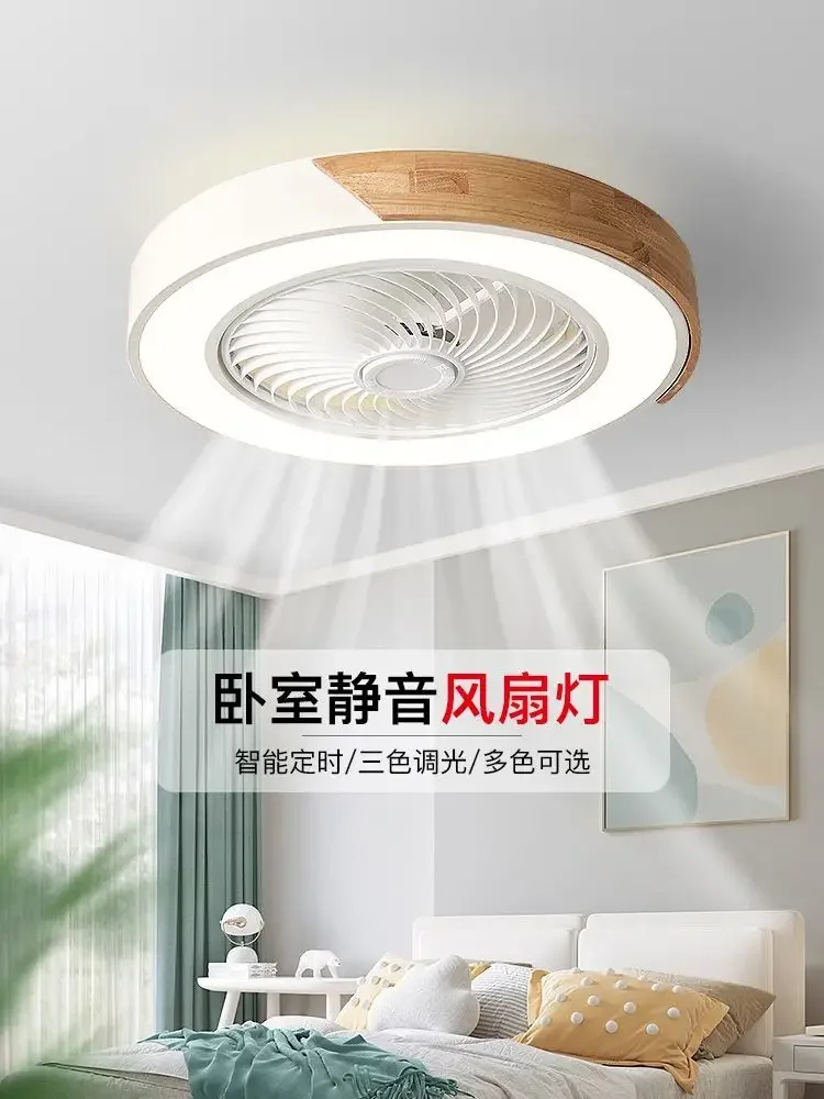 52CM Ceiling Fan Light Lamp 220V Remote Control Fans Bedroom Dining Room Wood Ceiling Fan With Lights