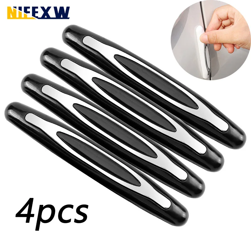 4Pcs Car Door Edge Adhesive Door Protection Anti-Collision Strip Friction Strip Anti-Collision Adhesive Anti Scratch Accessory