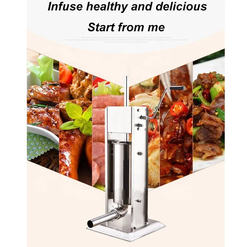 آلة السجق اليدوية آلة حقنة شرجية عمودية تجارية 3L/5L/7L