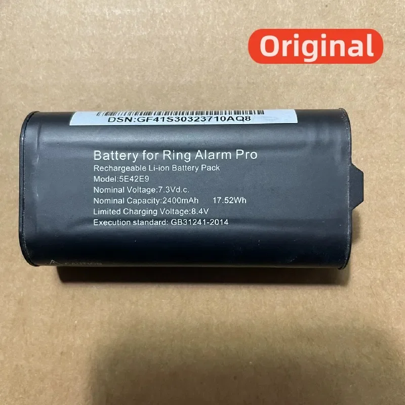 

100%Original 7.3V 2400mAh for Ring 5E42E9 Alarm Pro Smart Lock Rechargeable Battery