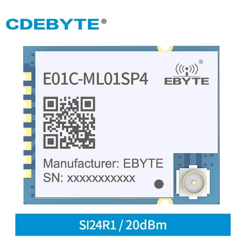 

2.4GHz SI24R1 Wireless rf Module PA LNA Power Amplifier CDEBYTE E01C-ML01SP4 SPI SMD Transmitter Receiver for Arduino nRF24L01