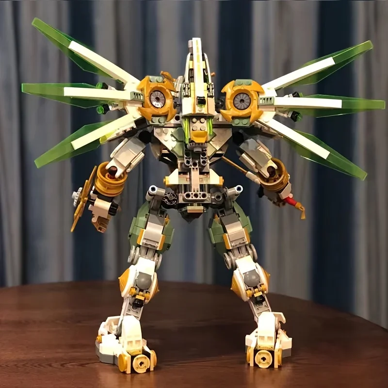 942pcs Green Wing Titan Mech Building Blocks Christmas Birthday Gift