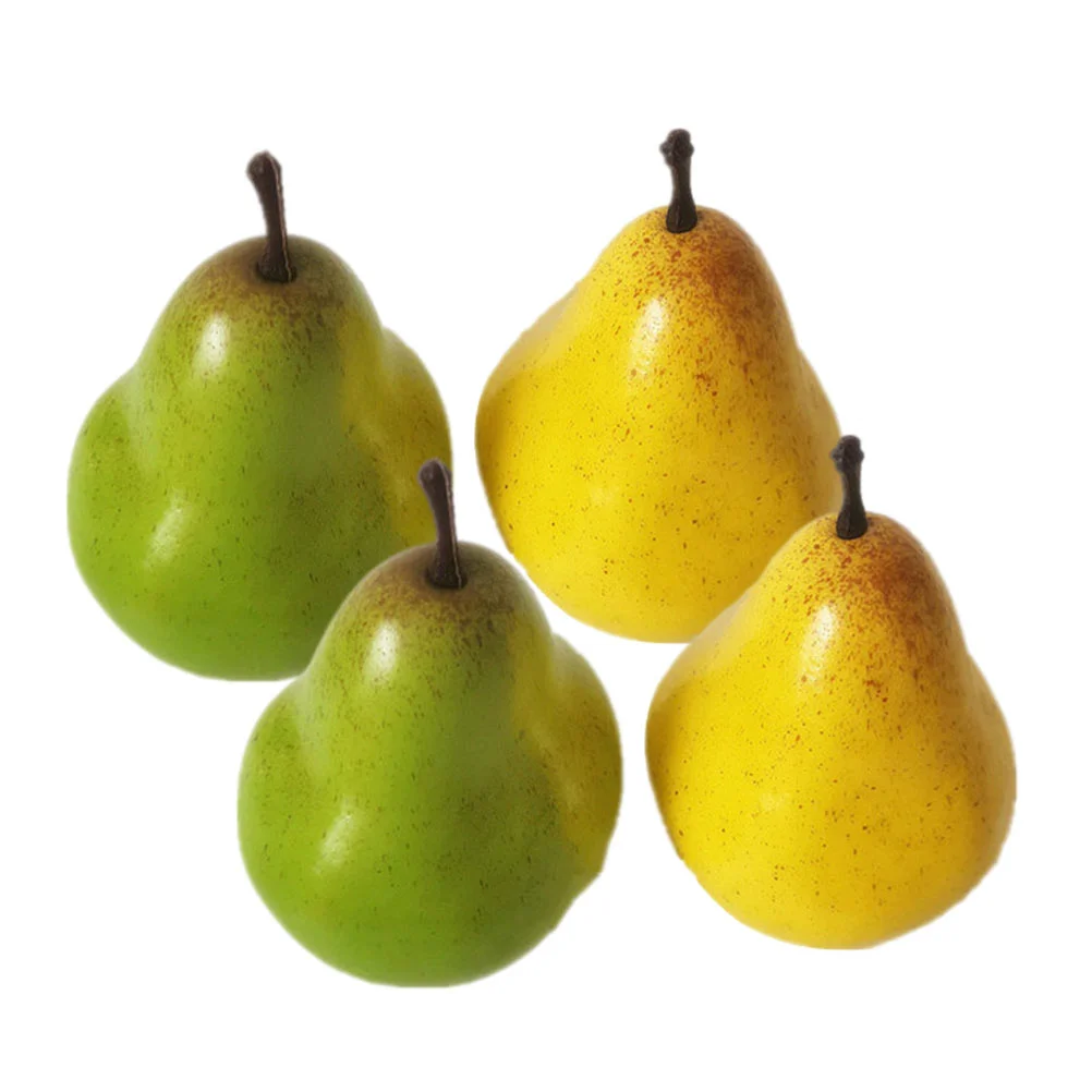 Artificial Pear Models Fruit Ornament Decor Simulation Pears Photography Props Teaching Aids Simulated Adornment