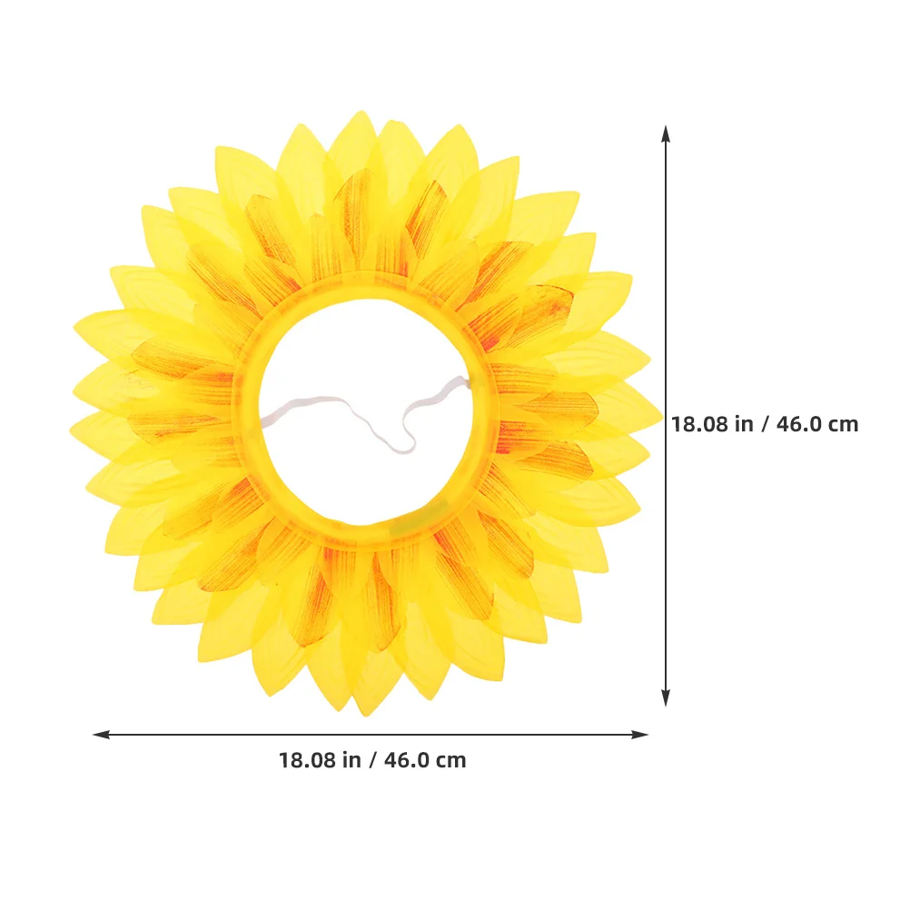2 Stück Sonnenblumen-Kopfbedeckung, lustig, weich, bequem, Blumenhut für Sporttag, Partys, Cosplay, Fotokabinen-Requisiten