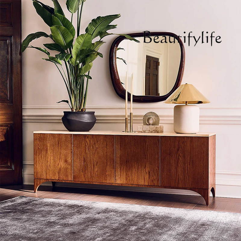 

Solid wood porch cabinet living room home locker multi-purpose high-end fashion locker