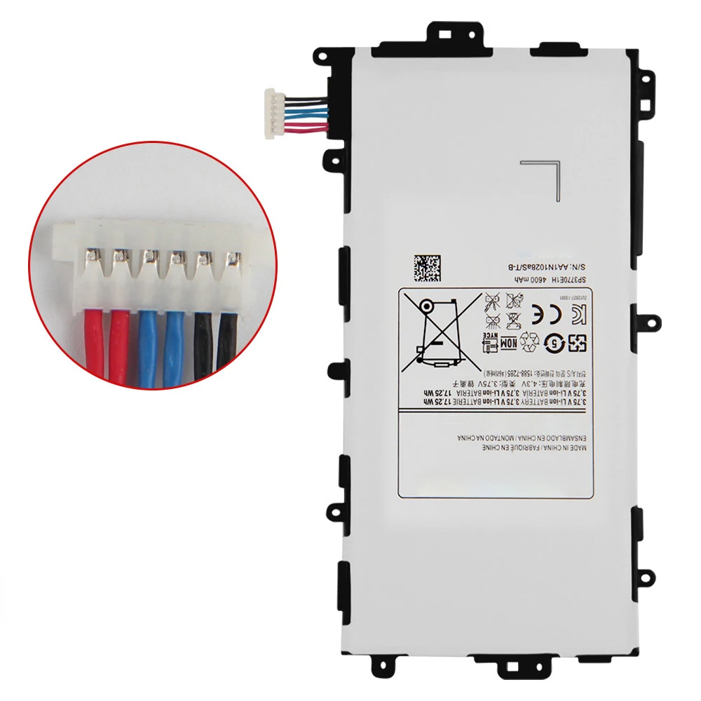 Replacement Battery For Samsung Galaxy Note 8.0 N5120 N5100 N5110 Rechargeable Tablet Battery SP3770E1H 4600mAh