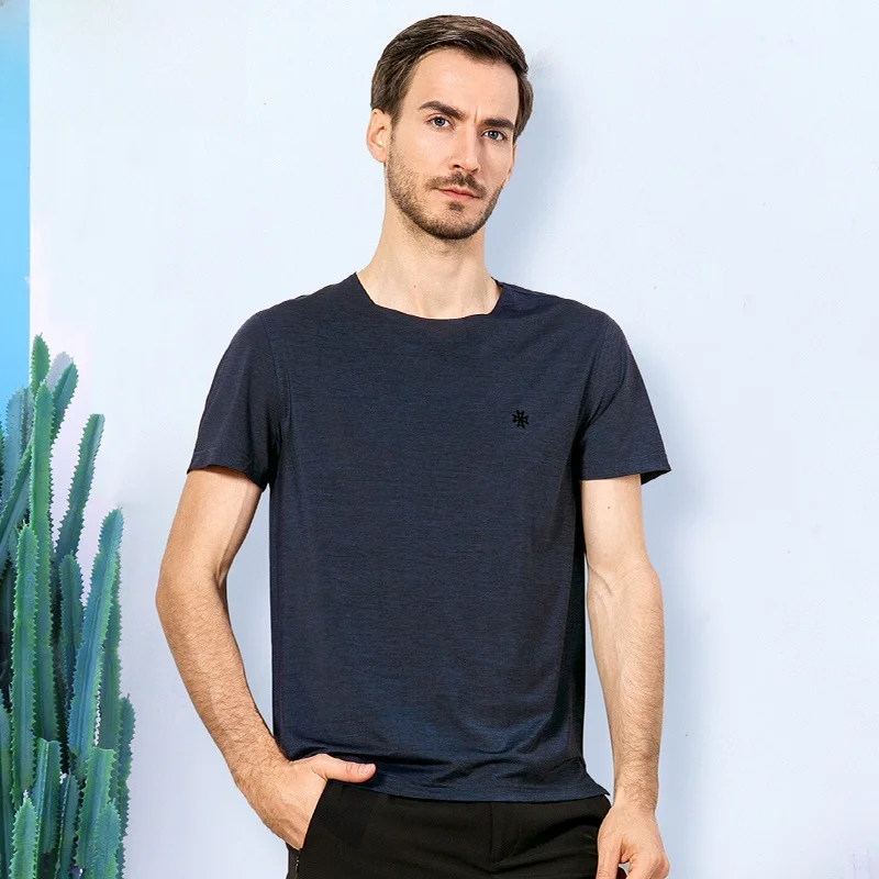 

Amurs Men's round Ne ort Sve T-irt Qui Dry Sport Casual Large Size Body irt Faionable Urban Loose Fit Polyeste...