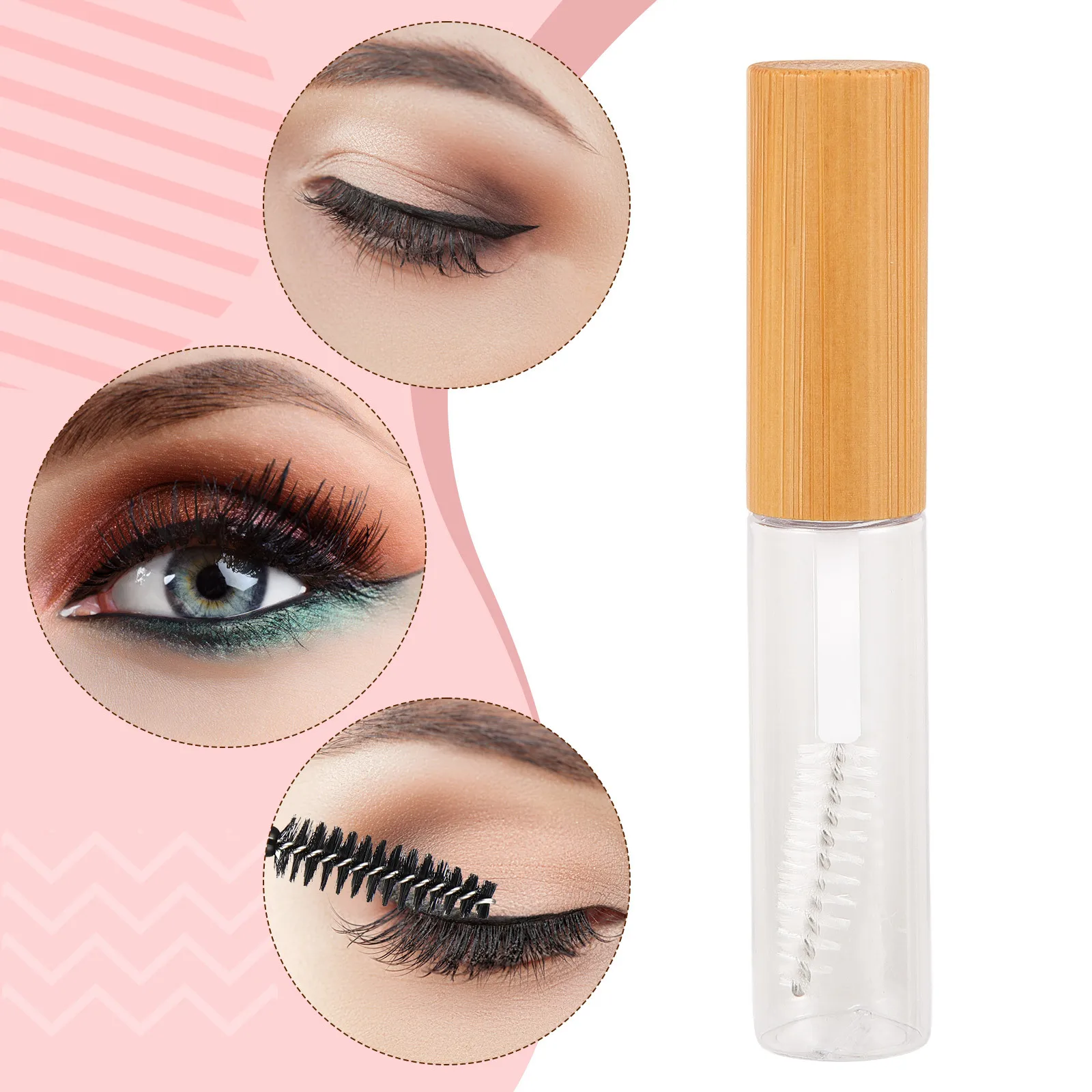 

Reusable Empty Mascara Tube Compact Portable Clear Lash Tube Storage Mini Travel Eyelash Growth Oil Bottles