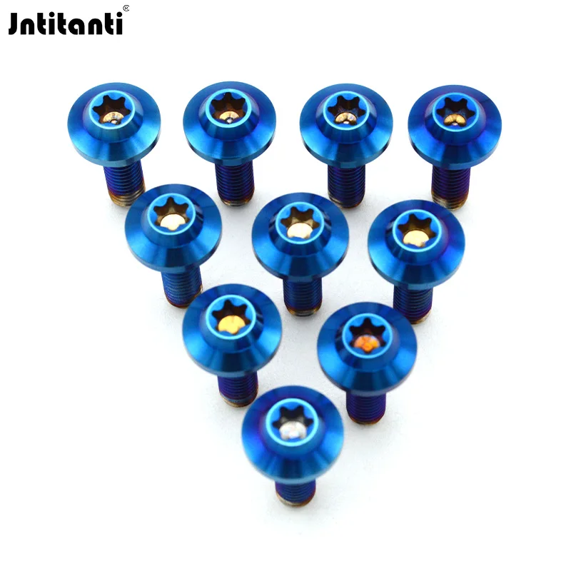 Jntitanti Factory Gr.5 titanium Motorcycle Accessories Customized color Torx Screws titanium screw 10pcs M6*20mm