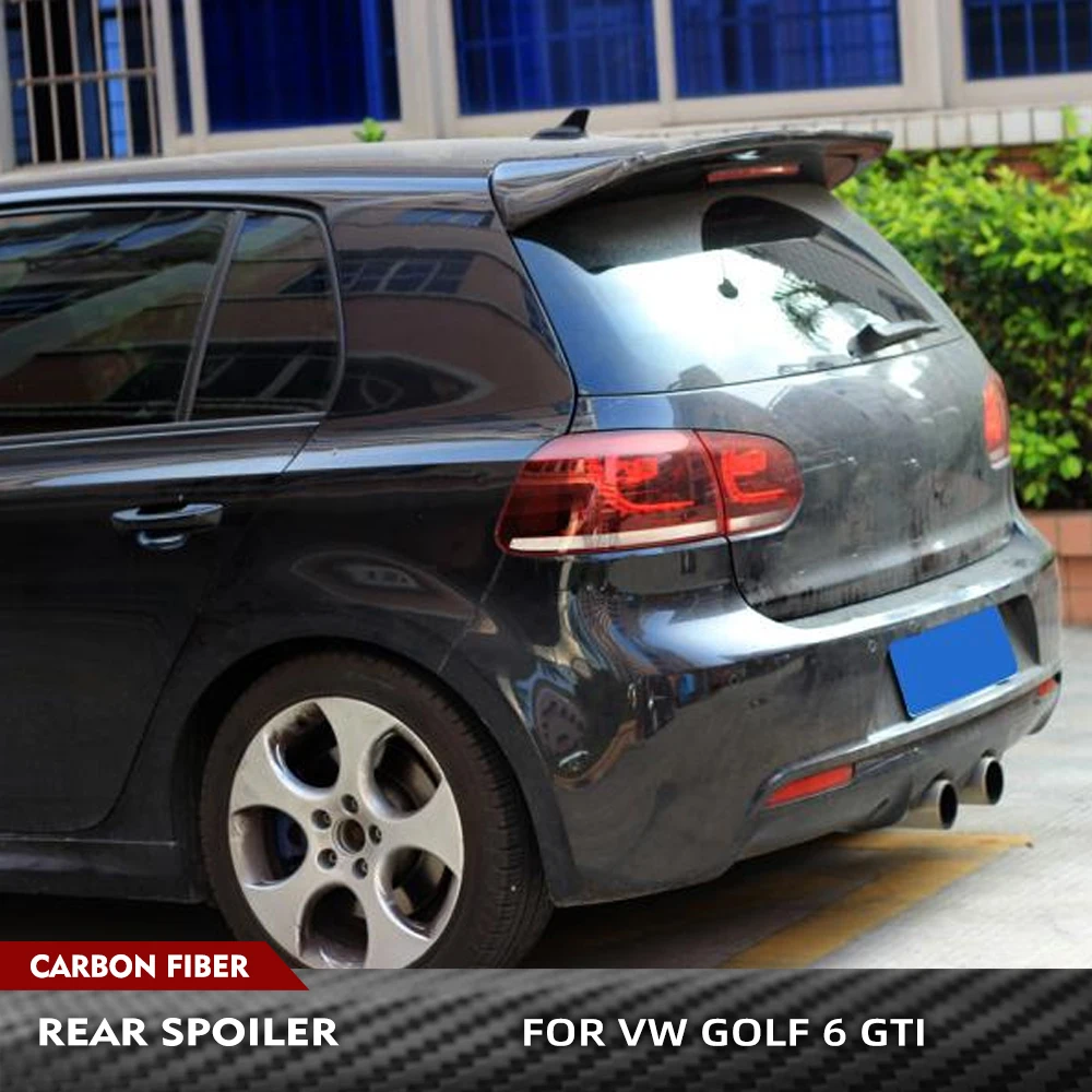 

For Volkswagen VW Golf 6 VI MK6 GTI Only 2010-2013 Carbon Fiber/ FRP Rear Roof Spoiler Rear Roof Spoiler Window Extention Lip
