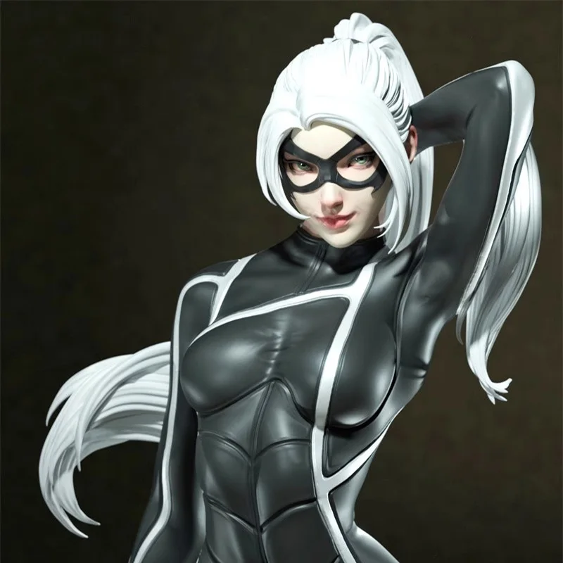 

1/24 75mm 1/18 100mm Resin Model Kits Black Cat Girl Figure Unpainted No Color RW-1280