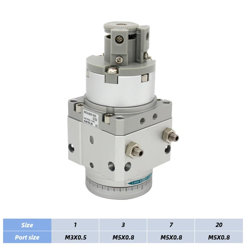 MSU Series Rotary Table/Pneumatic Cylinder MSUB MDSUB 1 3 7 20-90S 180S  MSUA MDSUA 1 3 7 20-90S 180S Side ported type