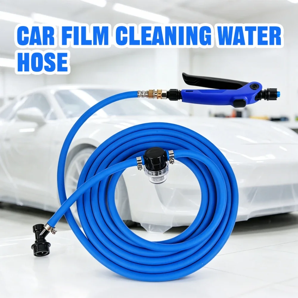 Filtered Water Hose Kit With Spray Nozzle Adapter For Car Wash Window Tinting Pressure Sprayer Cleaning Tool