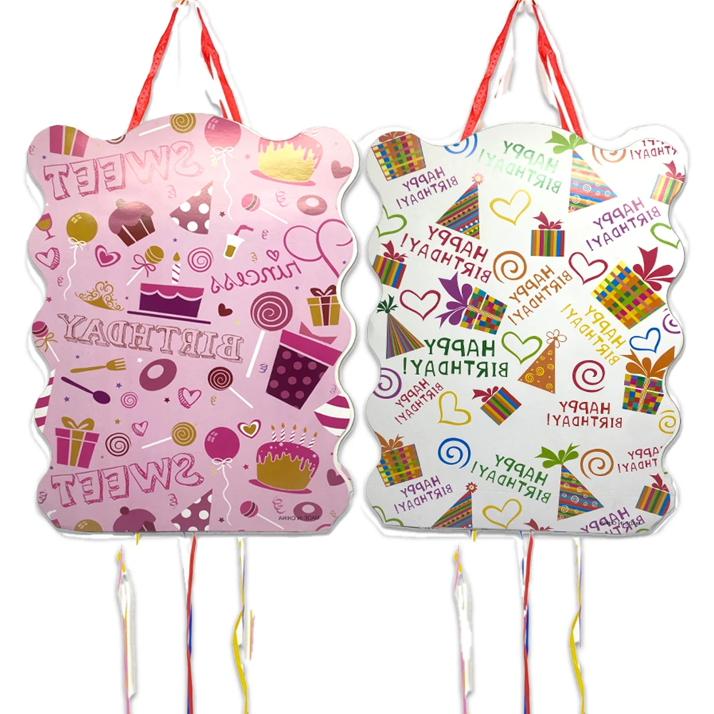 

1pcs/lot Cute Cake Party Pinata Birthday Party Deco Piñata Event piñata cumpleaños infantil Girls Boys Kids Favors DIY Pinatas