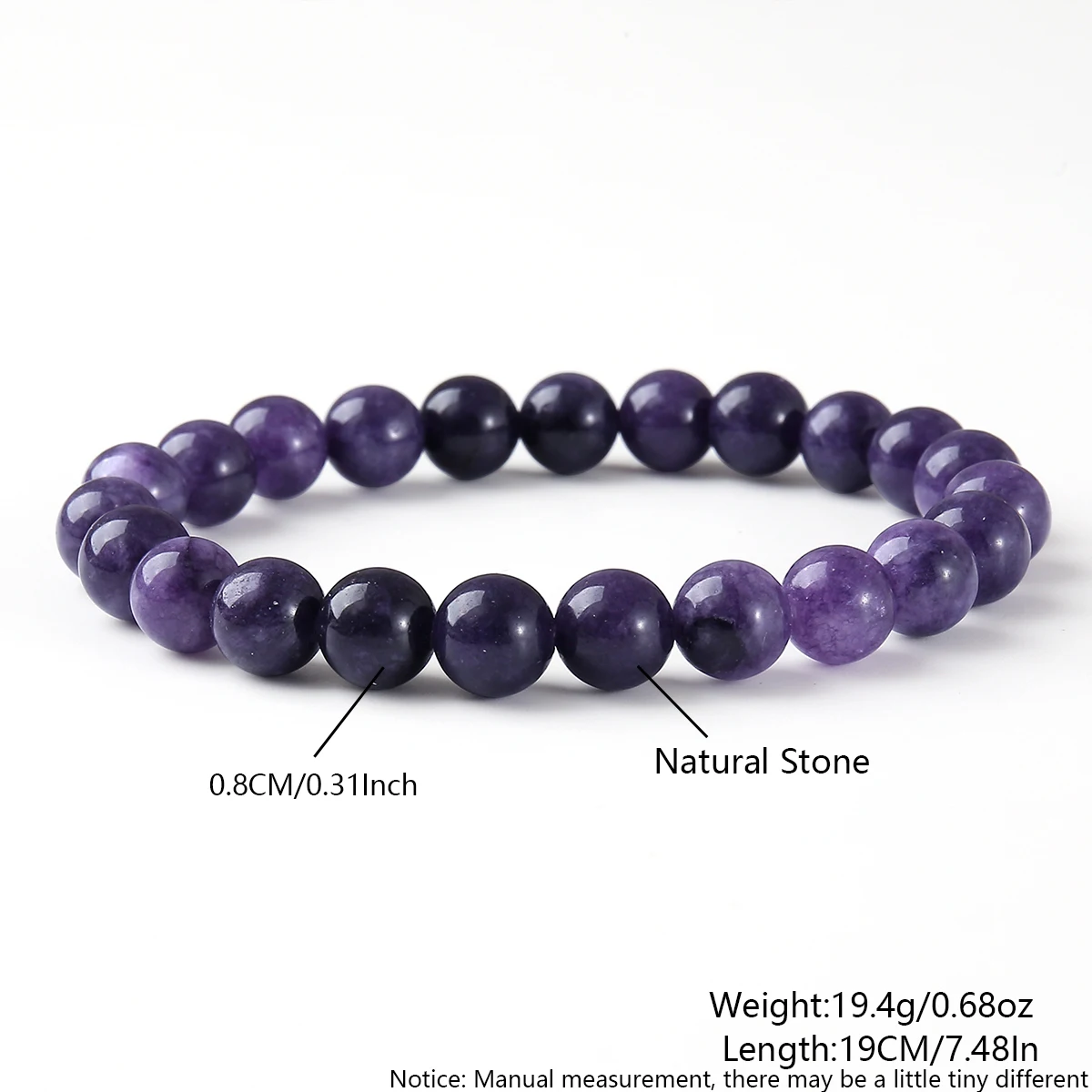 자수정 천연석 페르시 팔찌 에너지 요가 치유 스트레치 팔찌 여성용 남성용 행운을 빌어 요 피로 완화 치유 보석