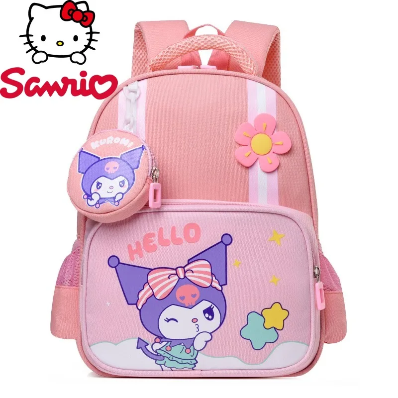  Kuromi Backpack for Women Cute Cartoon Print Pink Purple Durable Oxford Fabric Washable Casual Daypack Smooth Texture