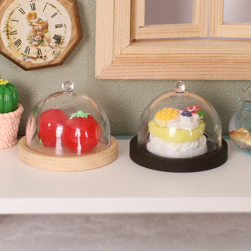 Dollhouse Simulation Miniature Transparent Food Cover Model Decoration Ornaments