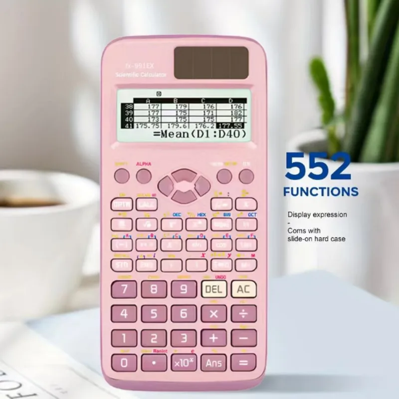 New 991EX 552F ABS Science Calculator Solar Energy 552 Functions Kinds of Multifunctional Student  Calculators