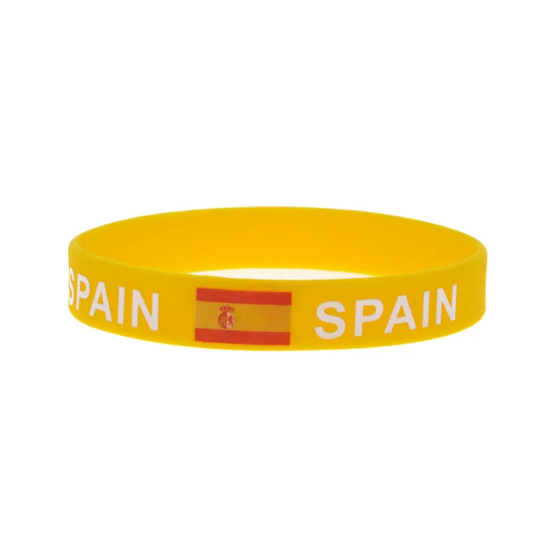 50 Stück Kombination aus Nationalflaggen aus verschiedenen Ländern, Silikon-Armband, patriotisches Geschenk, Gummiarmreif, Erwachsenengröße – Detail 6