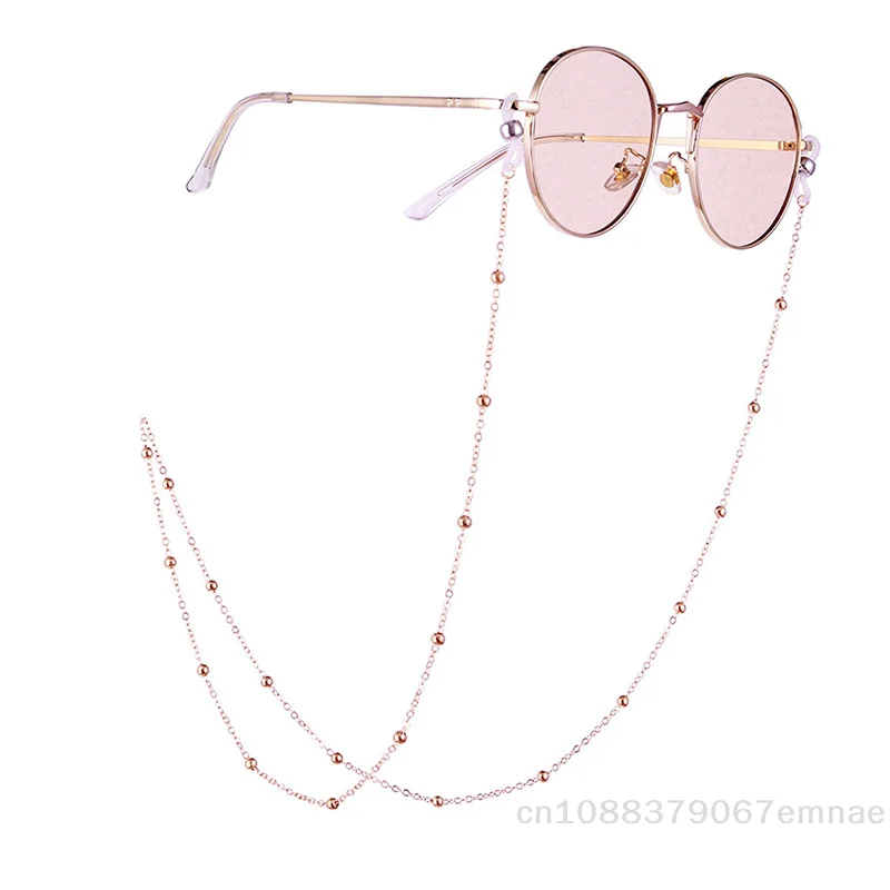 [ZYAS] Neue goldene Brillenketten für Damen, Perlen-Brillenkordel, Halsband für Sonnenbrillen und Lesebrillen
