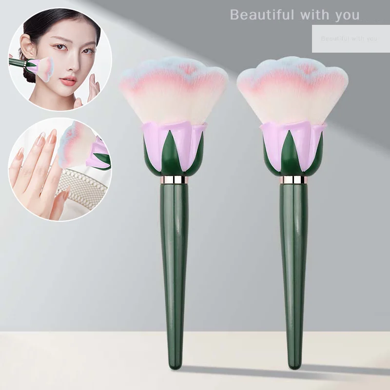 

Professional Rose-Shaped Foundation Brush Loose Powder Brush Shadow Concealer Brushes Women Face Base Makeup Beauty Tools