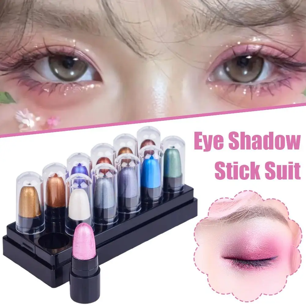 Bâtons de fard à paupières nacrés, haute pigmentation, paillettes, longue durée, Non taché, maquillage pour les yeux, crayon imperméable W4Z2