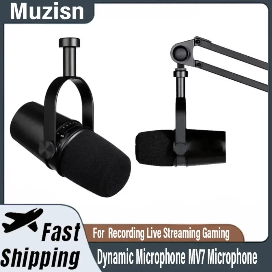 

MV7 Microphone Podcast All Metal USB/XLR Dynamic Microphone MIC MV7 Microphone for Podcasting Recording Live Streaming Gaming