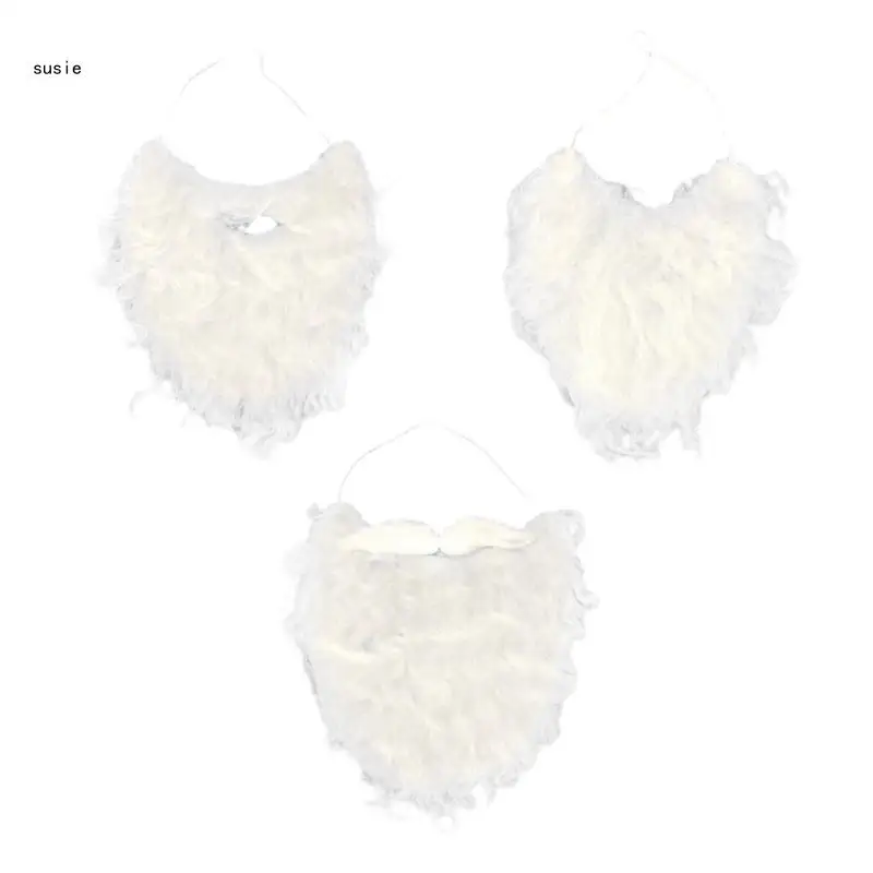 X7YA Halloween Fake Beard Funny Fake Mustache  Hair Disguise Accessories Santa Mustache ,Cosplay Supplies