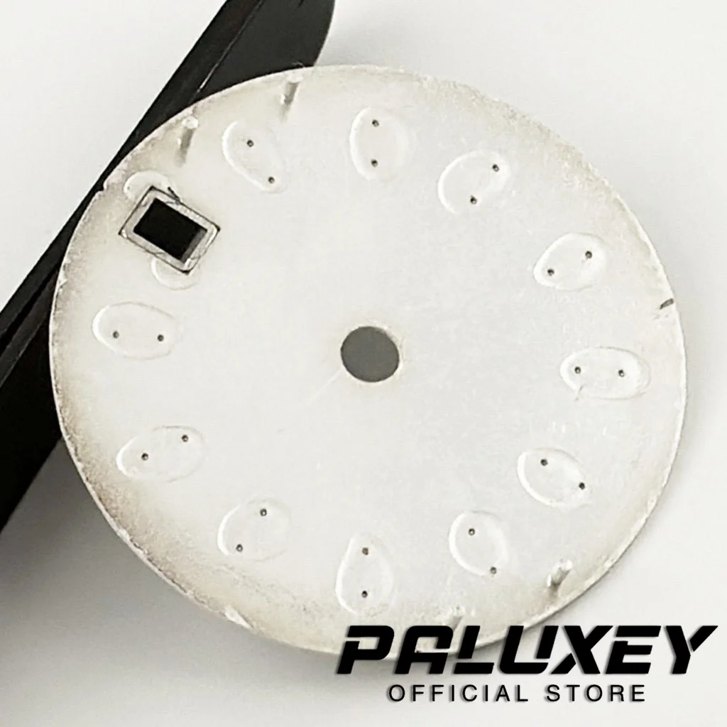 NH34-esfera de reloj para buzo, accesorio de modificación de reloj de 28,5mm, 200m, fecha, para NH34A, 4R34, NH35, 4R35, verde luminoso