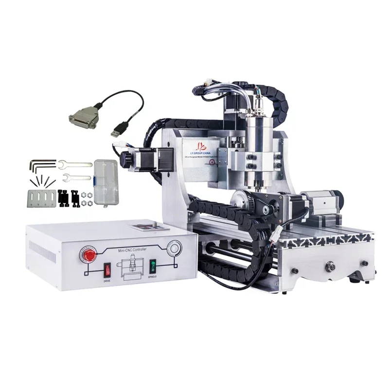 CNC 3020 Wood Router Aluminum Engraver 0.8-2.2 KW Ball Screw USB Milling Machine Gantry Heighten for Metal Woodworking Lathe