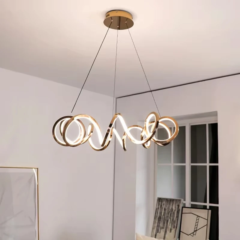 

MZISOSOD for Modern Rose Gold Pendant Lamp for Dining Room Chandelier Hanging Ceiling Light Indoor Lighting Fixture Living