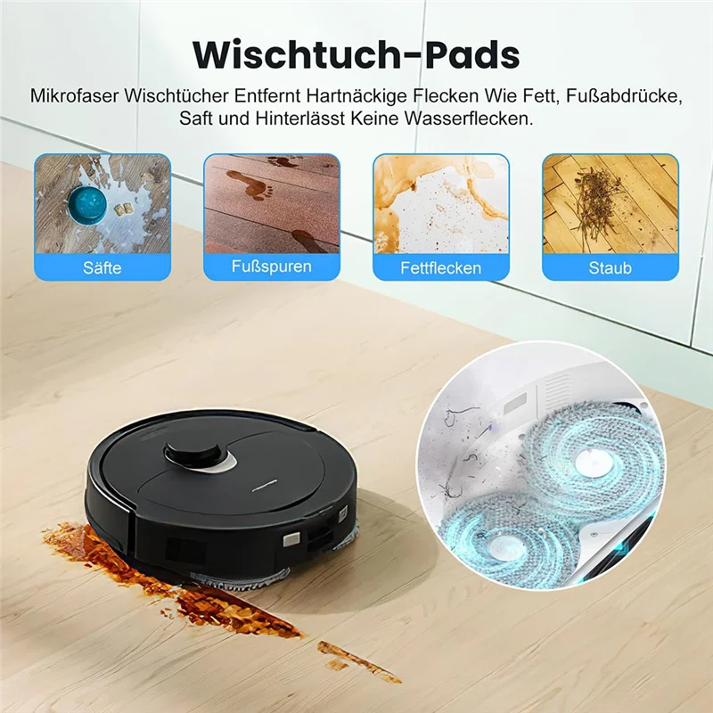 ABMH-Accessorio per Roborock Qrevo Master Robot Aspirapolvere con spazzole principali, salviette, filtri HEPA, sacchetti per la polvere, spazzole laterali