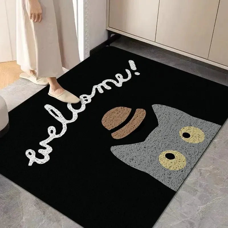 Welcome Rug Entrance Doormat Pvc Silk Ring Anti-slip Carpet Dust Removal Wear-resistant Entry Door Mats Tapete Entrada De Casa