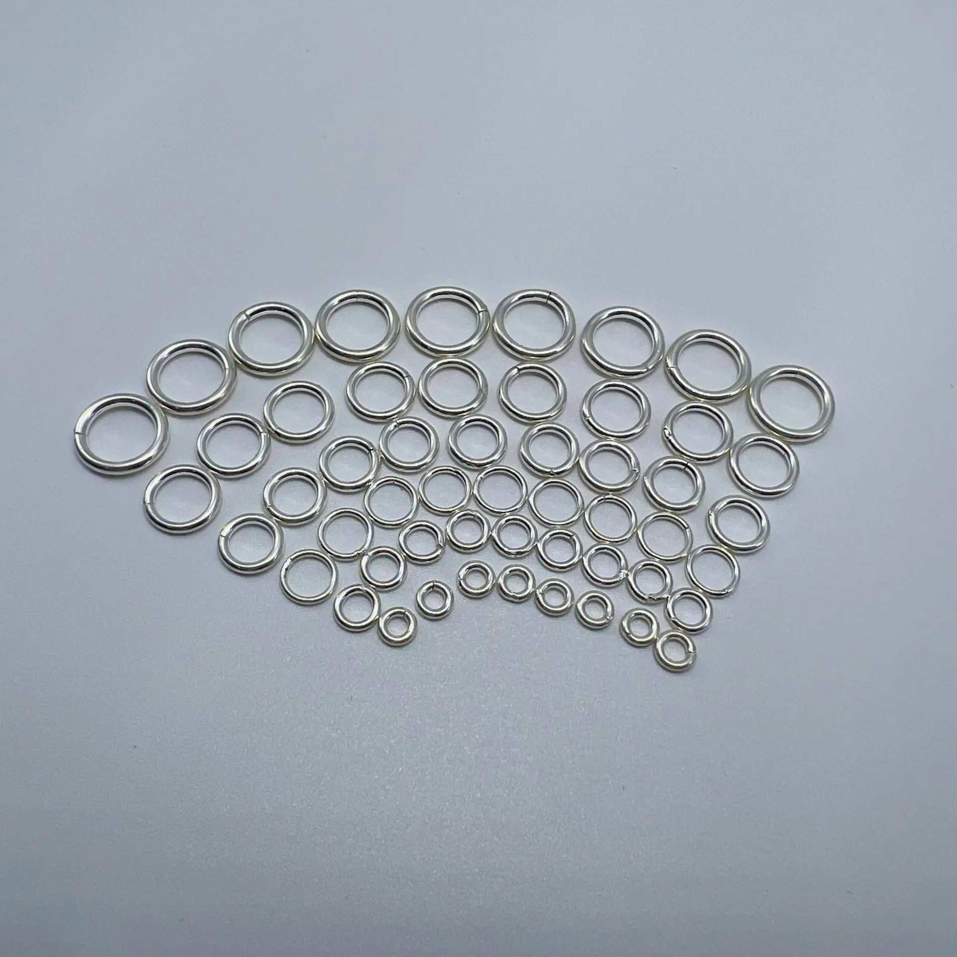 Wholesale 10pcs/pack Solid Sterling 925 Silver Closed Jump Ring 3mm-10mm Silver Ring For Jewelry Diy