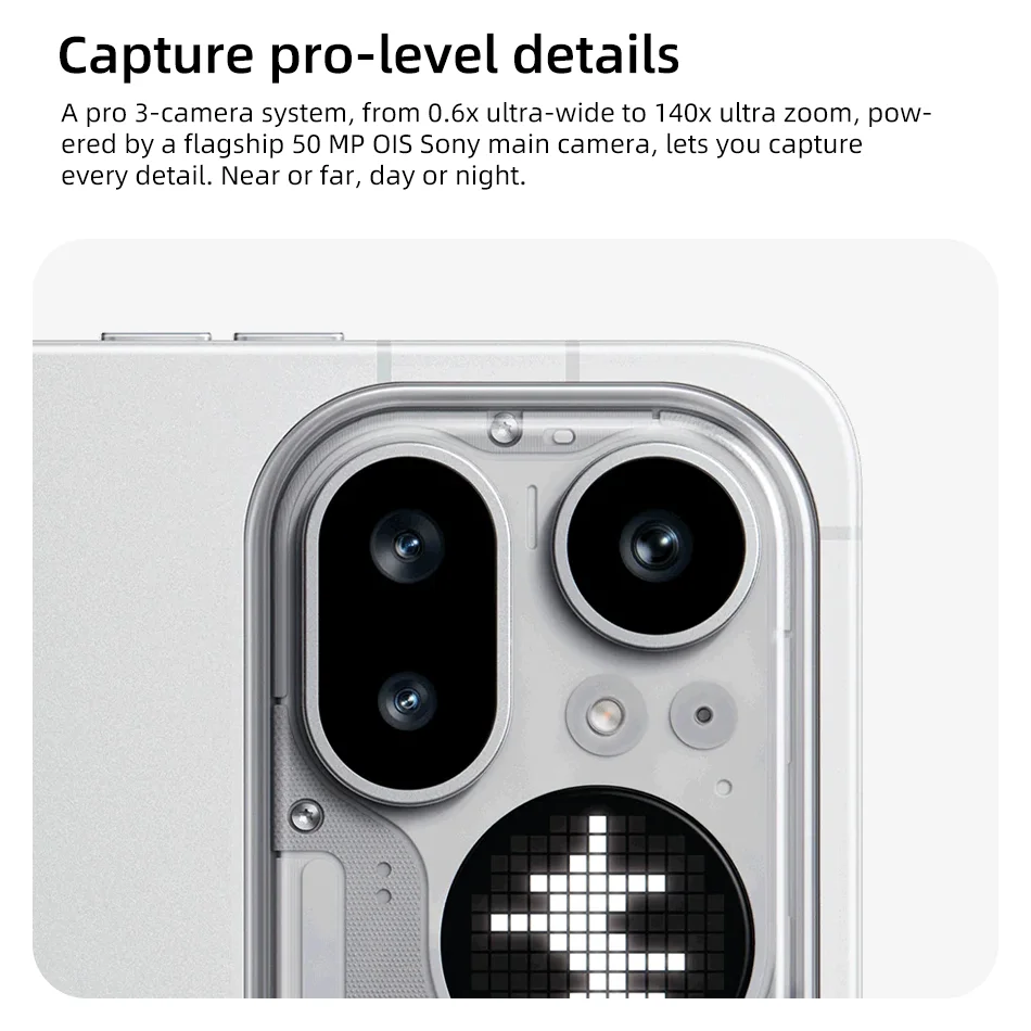 Global Version Nothing Phone 4a Pro 5G NFC Smartphone Snapdragon 7 Gen 4 140x Ultra Zoom Triple Camera 6.83" AMOLED 5080mAh