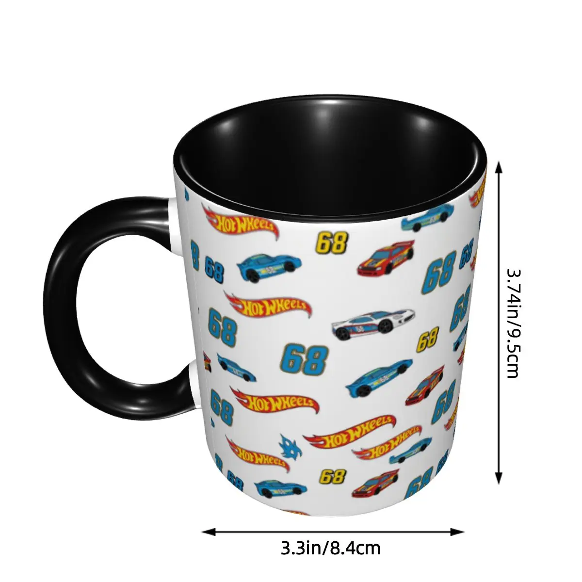 Custom Hot Wheels Made To Race Car Mug DIY Ceramic Milk Tea Coffee Cup