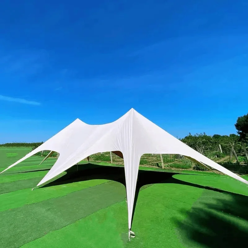 Outdoor Octopus Giant Three Peaks Canopy Camping Hump Camp Commercial Tent Wanzhong Mountain Cloud Top Double Peaks Canopy