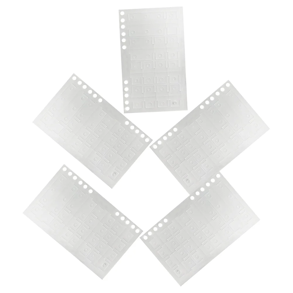5 Sheets Loose Leaf Hole in Sticker Bookmark Sticky Tabs PVC Index Flags Self Adhesive Divider Tabs File ganizing Book
