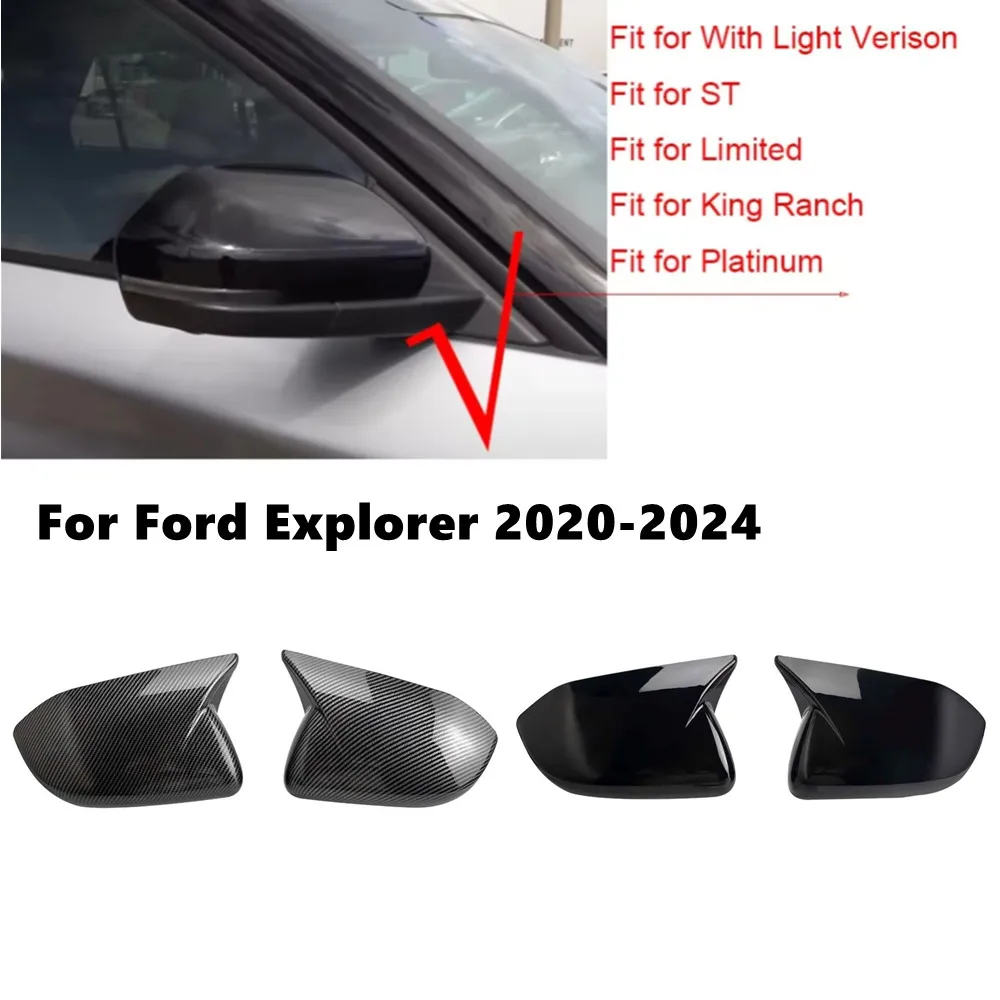 

Для LHD Ford Explorer 2020 2021 2022 2023 2024 ABS автомобильное боковое зеркало заднего вида крышка крыла внешняя отделка двери клейкая наклейка