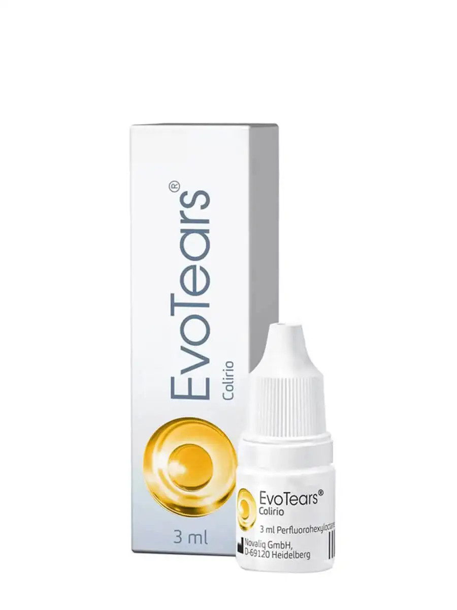 Evotears eye drops lubricant 3 ml-treats moderate or severe dry eye symptoms