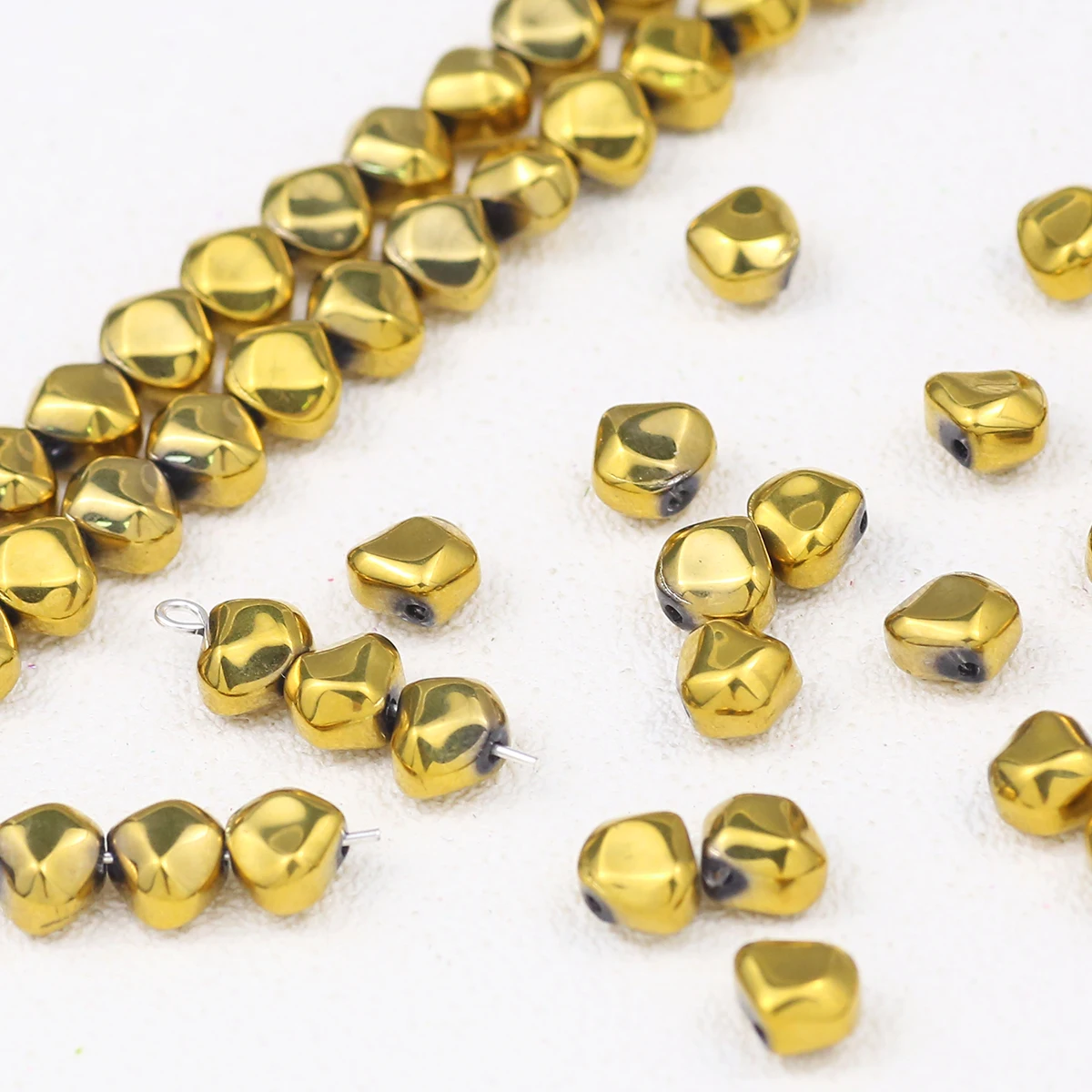 8x6mm Irregular Stone Shaped Austrian Crystal Glass Loose Spacer Beads for Jewelry Making Braclet Necklace DIY Craft Accessories