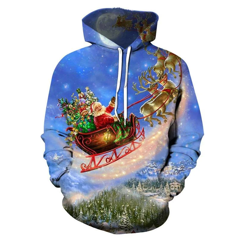 

2024 Christmas Ugly Sweater New in & Sweatshirts & Hoodies for Men Clothinig Winter Warm Hoodie Funny Kids Hooded Pullovers Tops