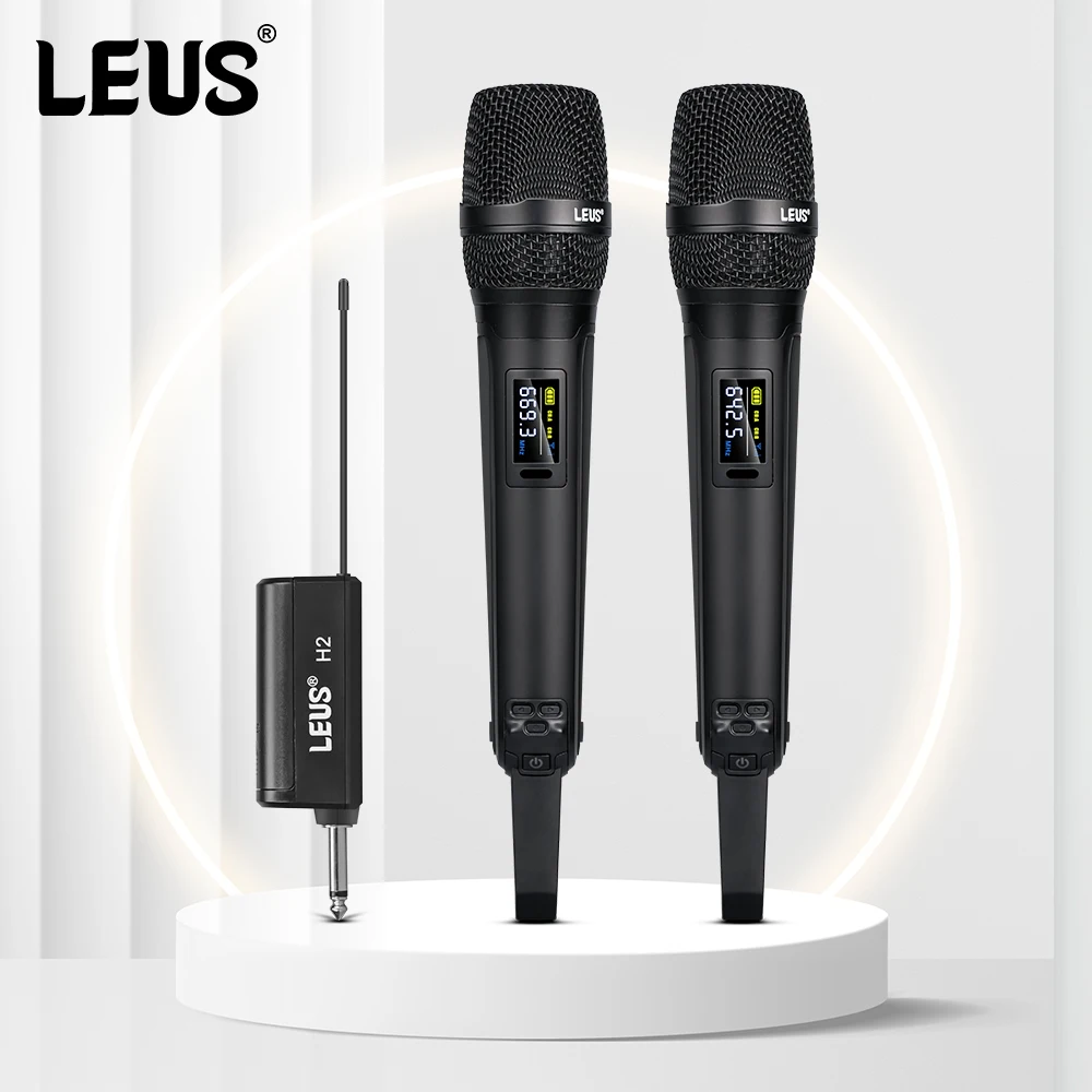 LEUS H2 UHF SKM9000 Wireless Microphone for Recording Studios Karaoke Stage Speeches Wedding Performance Band Family Gatherings