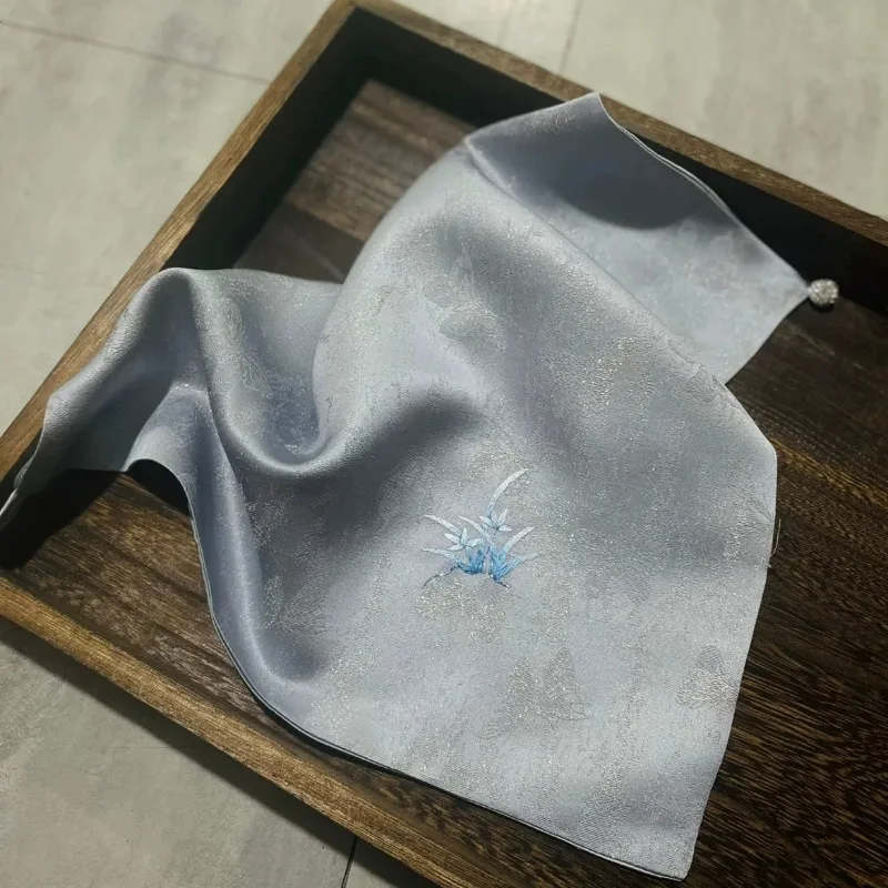34x34CM Silk Hand Embroidered Handkerchief Gift Dancing Cheongsam Accessories