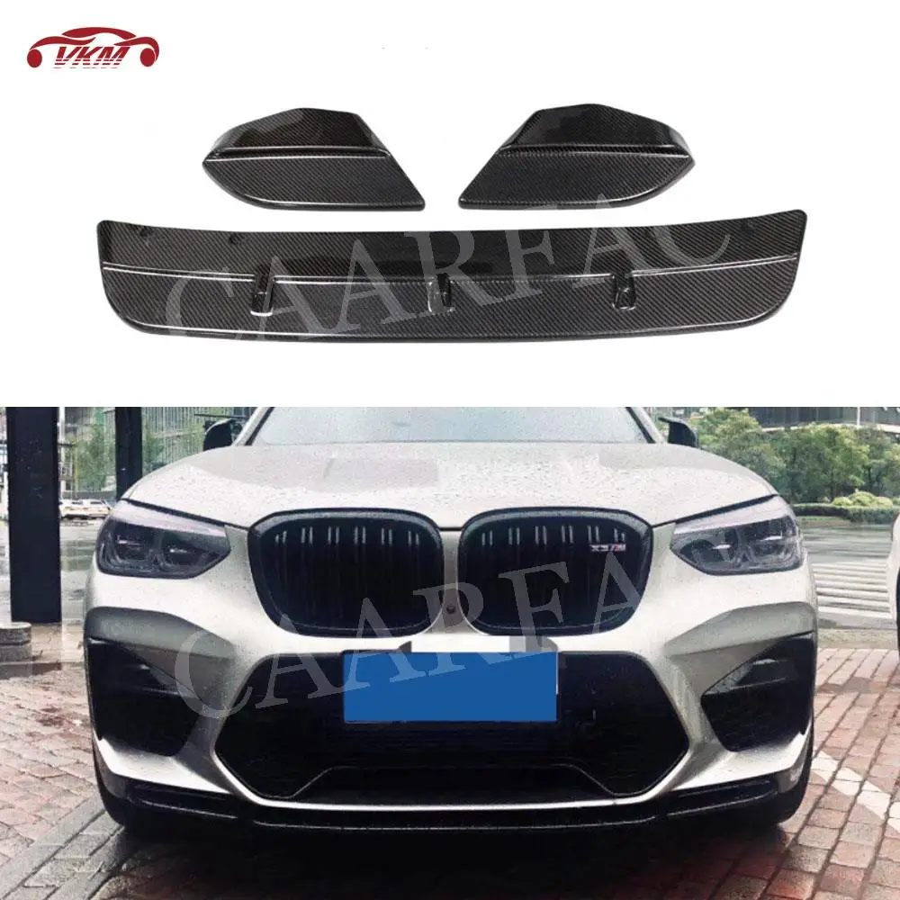 Carbon Fiber Car Accessorise Front Bumper Lip Chin Spoiler Protector Covers For BMW X3M F97 X4M F98 2019-2021