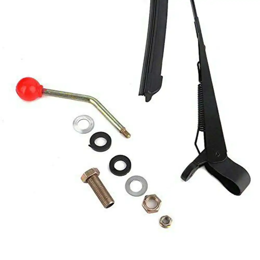 300/250mm Hand Operated Front Windshield Wiper Manual Wiper Universal Wiper Kit for Agricultural Vehicles ATVs UTV Car Wipe Kit